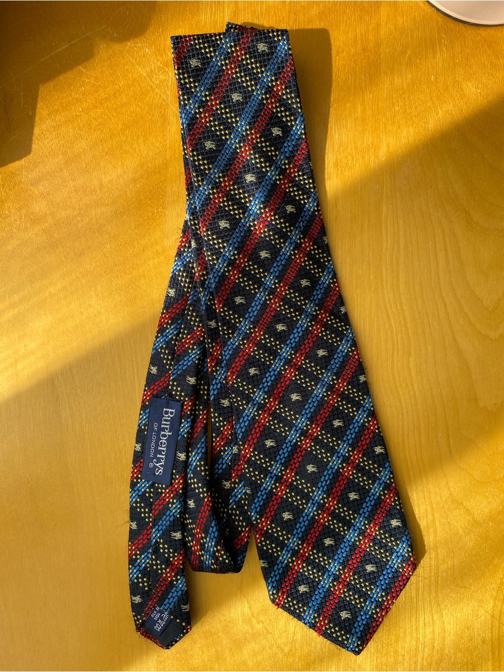 BURBERRYS of London Woven Silk Tie Plaid